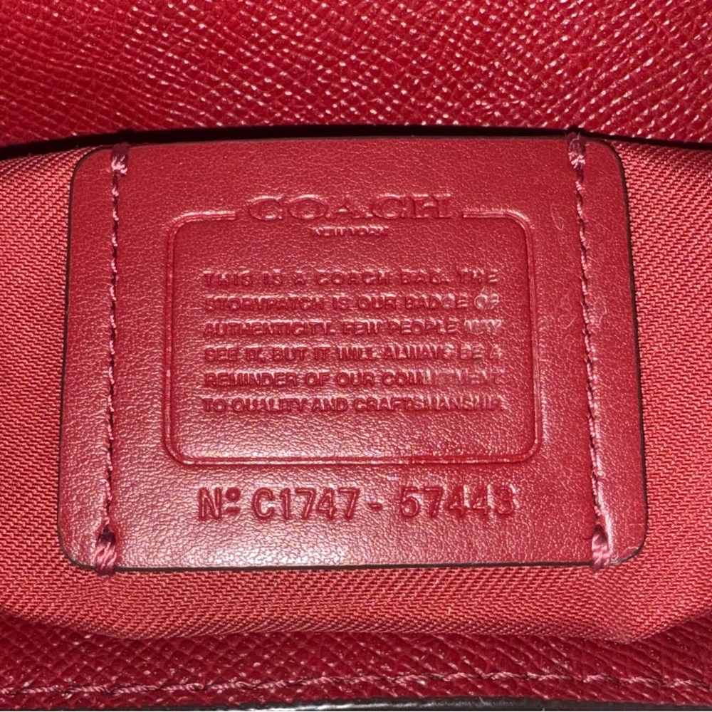 Coach Burgundy Leather Tote - Picture 7 of 12